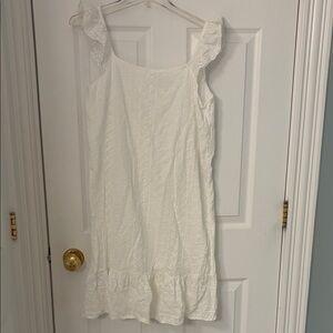 Chic White Eyelet Mini Dress